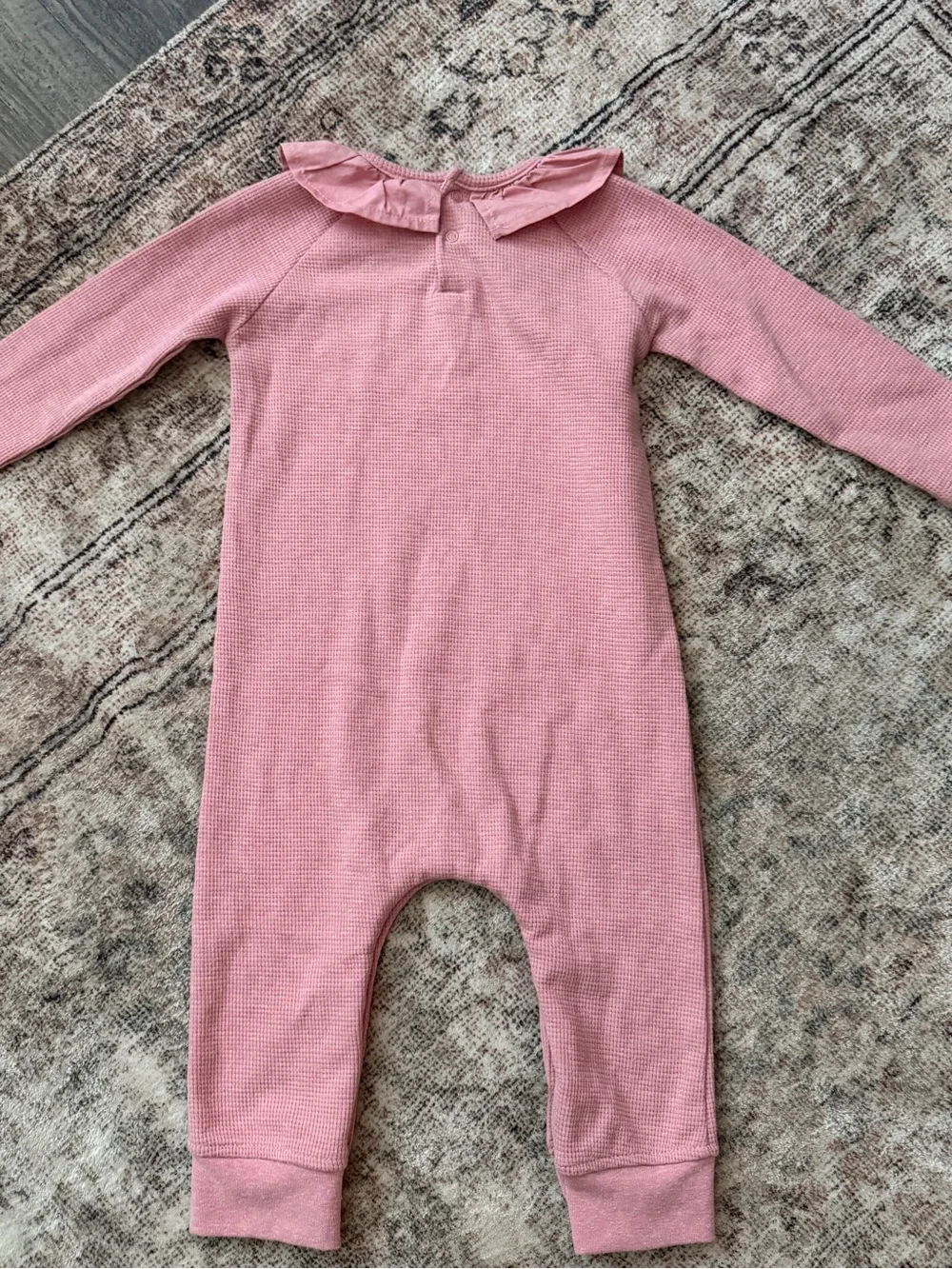 Disney Pink Minnie & Mickey Ruffle Collar One-Piece Footie